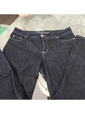 Anne Klein Womens Deep Indigo Sophisticate Bootcut Jeans Like New 10
